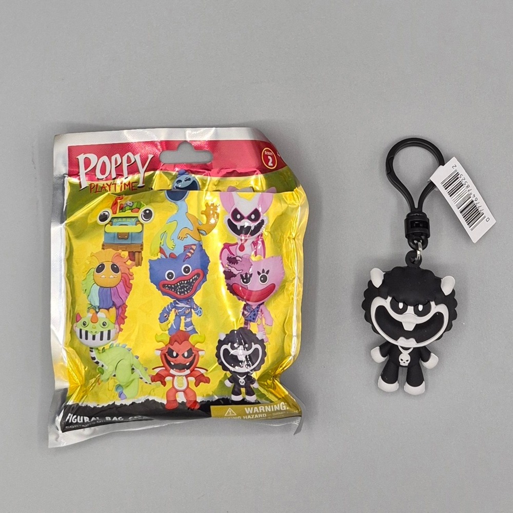 Poppy Playtime Series 2 Baba Chops 3D Foam Bag Clip Keychain 78525‎ Black